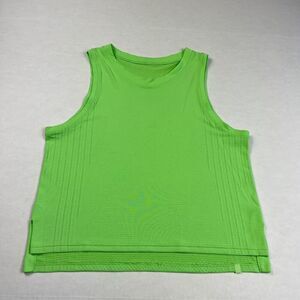 Lululemon Swiftly Tech Cropped Tank Top Sleeveless Neon Green Seamless Size 4